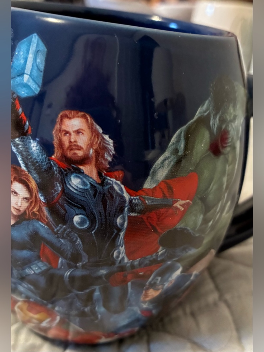 Marvel RARE Avengers 2012 Barrel-Shaped Coffee Mug! Hulk Captain America!